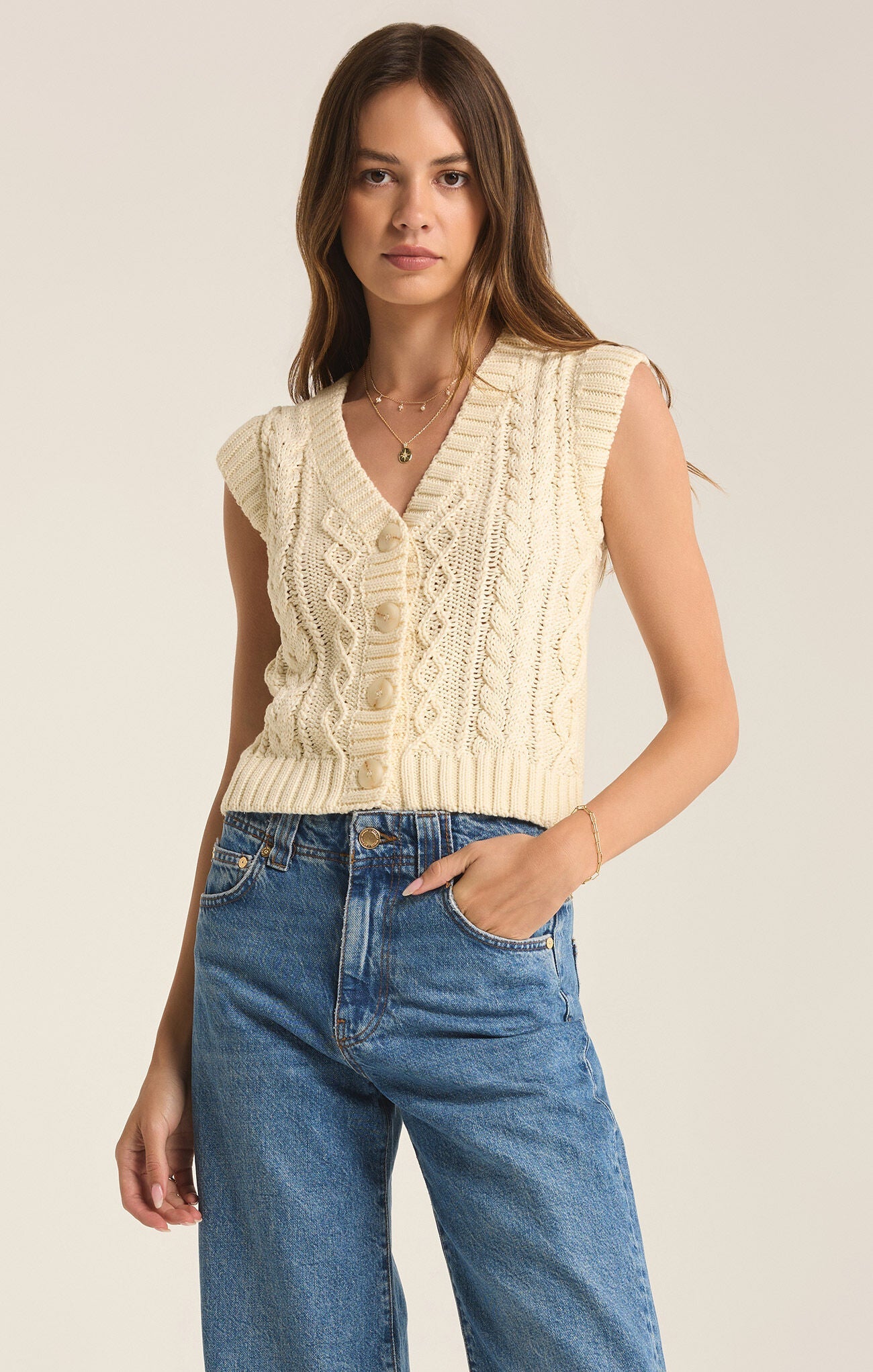 Adrift Sweater Vest - Addie Rose Boutique - Austin