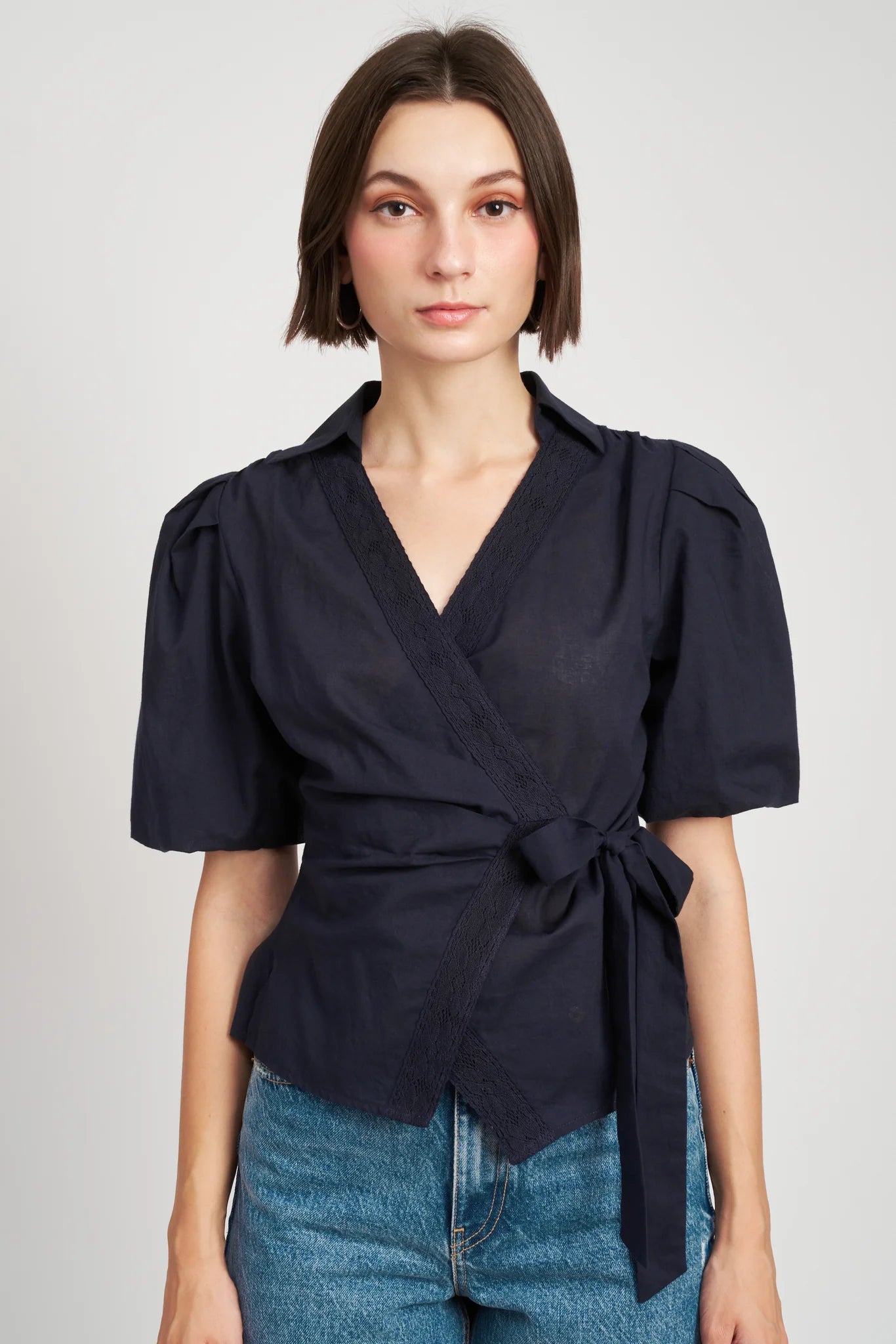 Alexa Wrap Blouse - Addie Rose Boutique - Austin