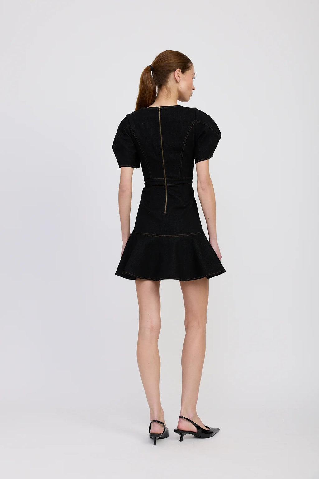 Aliah Denim Mini Dress - Addie Rose Austin