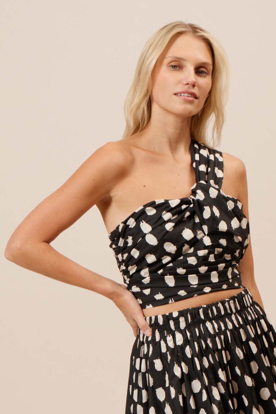 Amari Polka Top - Addie Rose Boutique - Austin