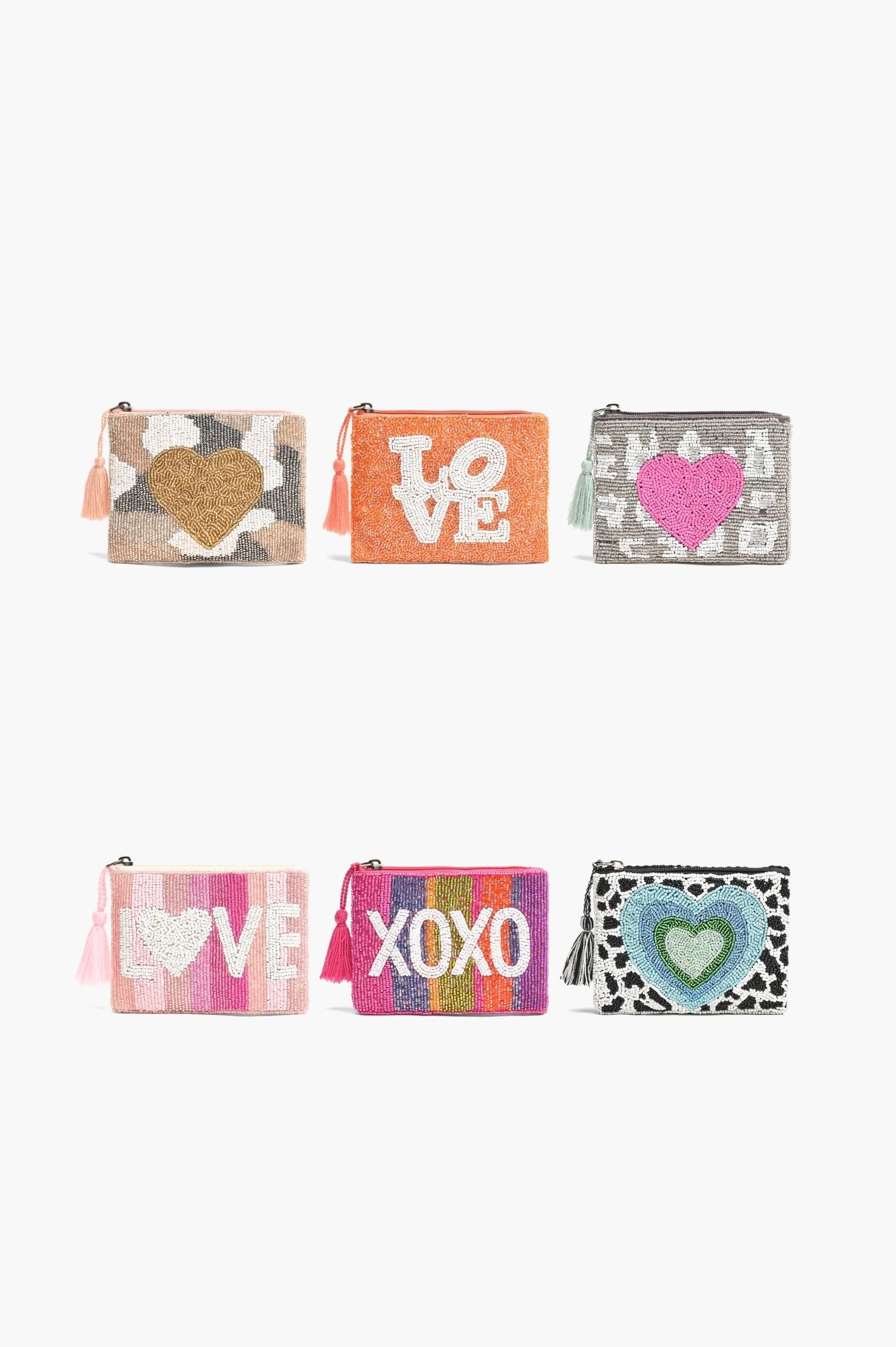 America & Beyond - Set of 6 All the Love Coin bags - Addie Rose Boutique - Austin