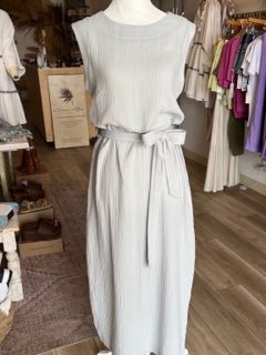 Aurelle Grey Dress - Addie Rose Boutique - Austin