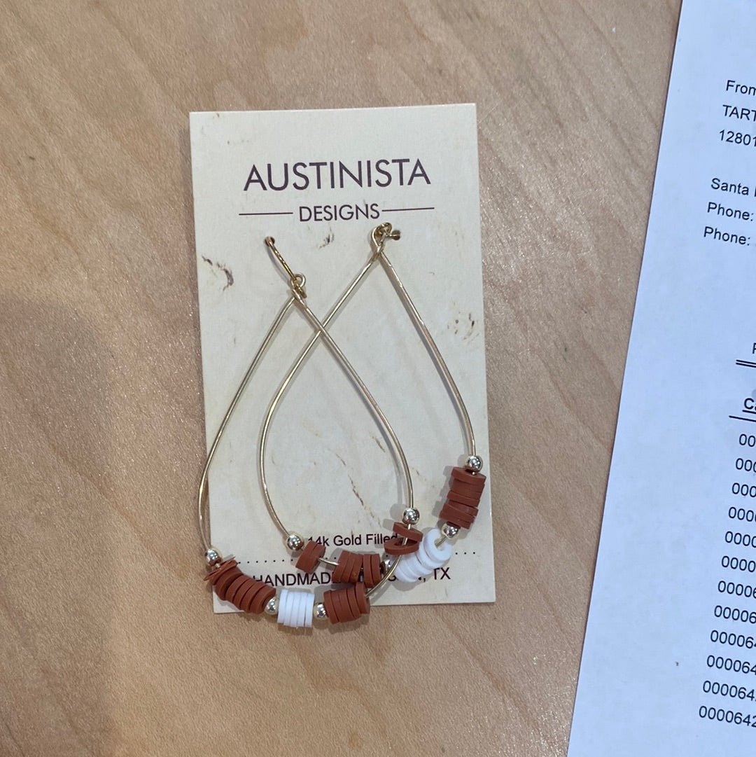 Austinista UT Hoop Earrings - Addie Rose Boutique - Austin