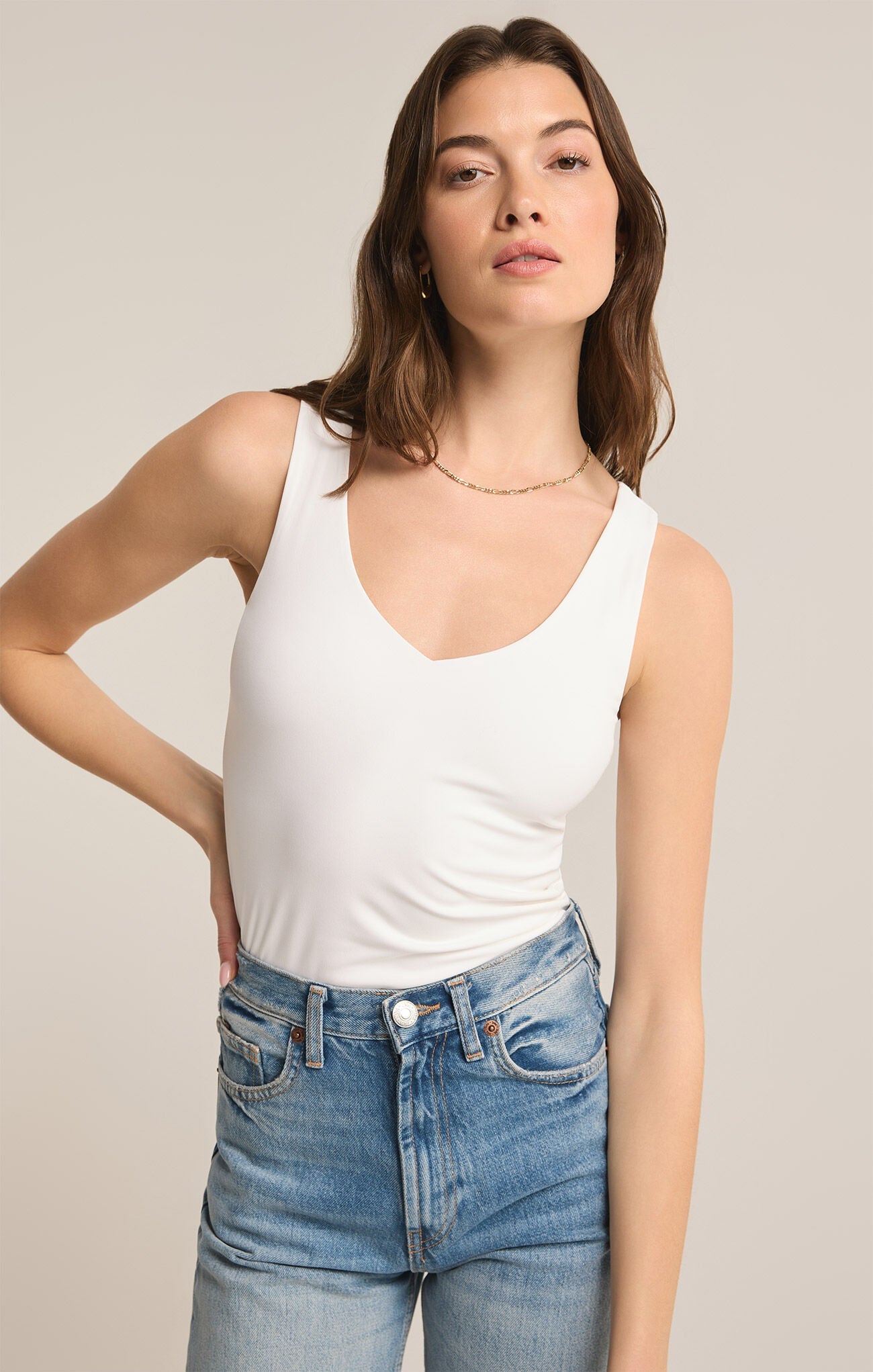 Avala V - Neck So Smooth Top - Addie Rose Boutique - Austin