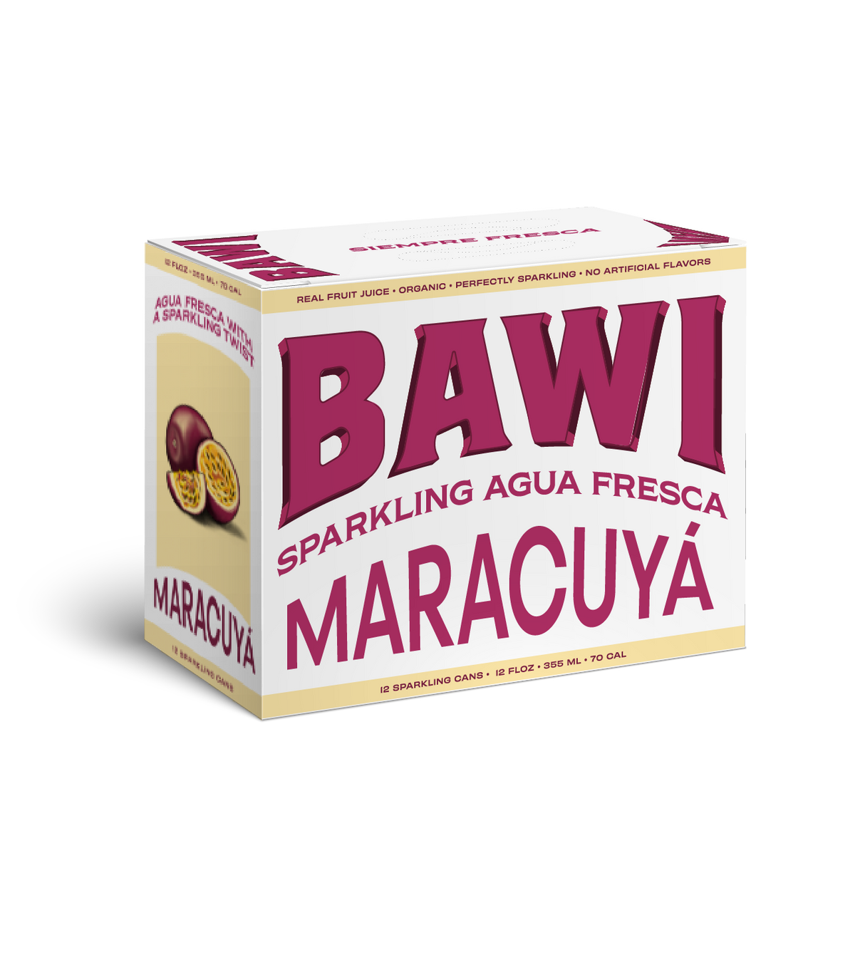 Bawi Agua Fresca - La Maracuyá Sparkling Agua Fresca - 12pk