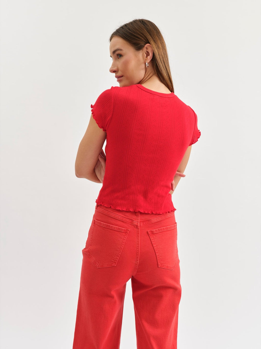 Baby Tee in Cherry - Addie Rose Boutique - Austin