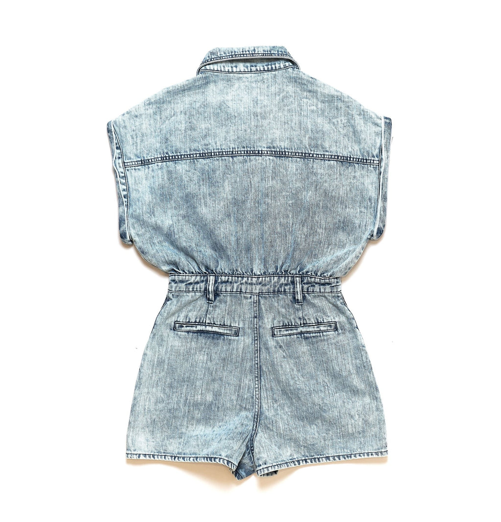 Backstage Jean Romper - Addie Rose Boutique - Austin