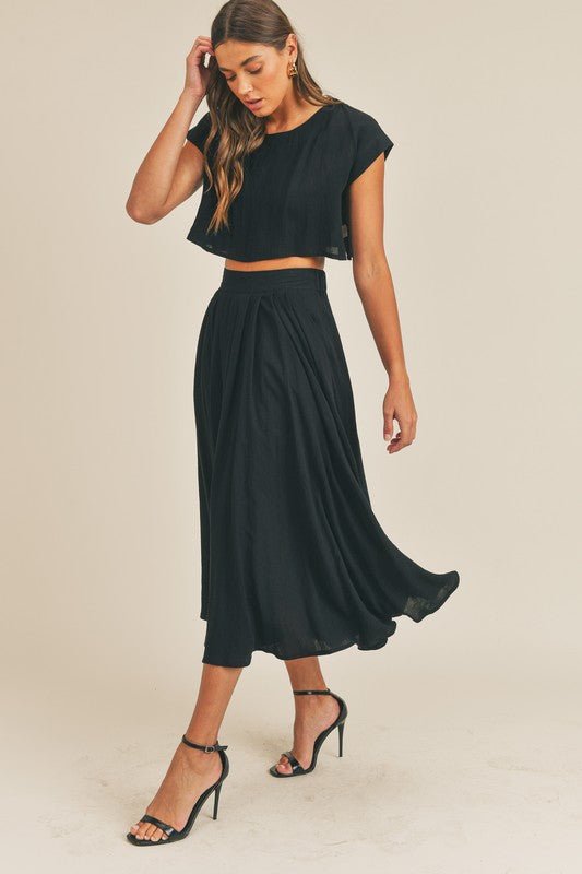 Black Two Piece Set - Addie Rose Boutique - Austin