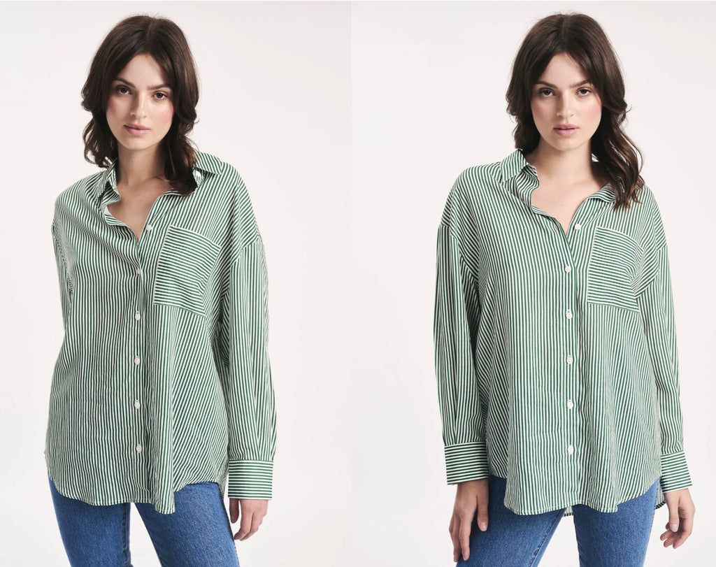 Capri Green Shirt - Addie Rose Boutique - Austin
