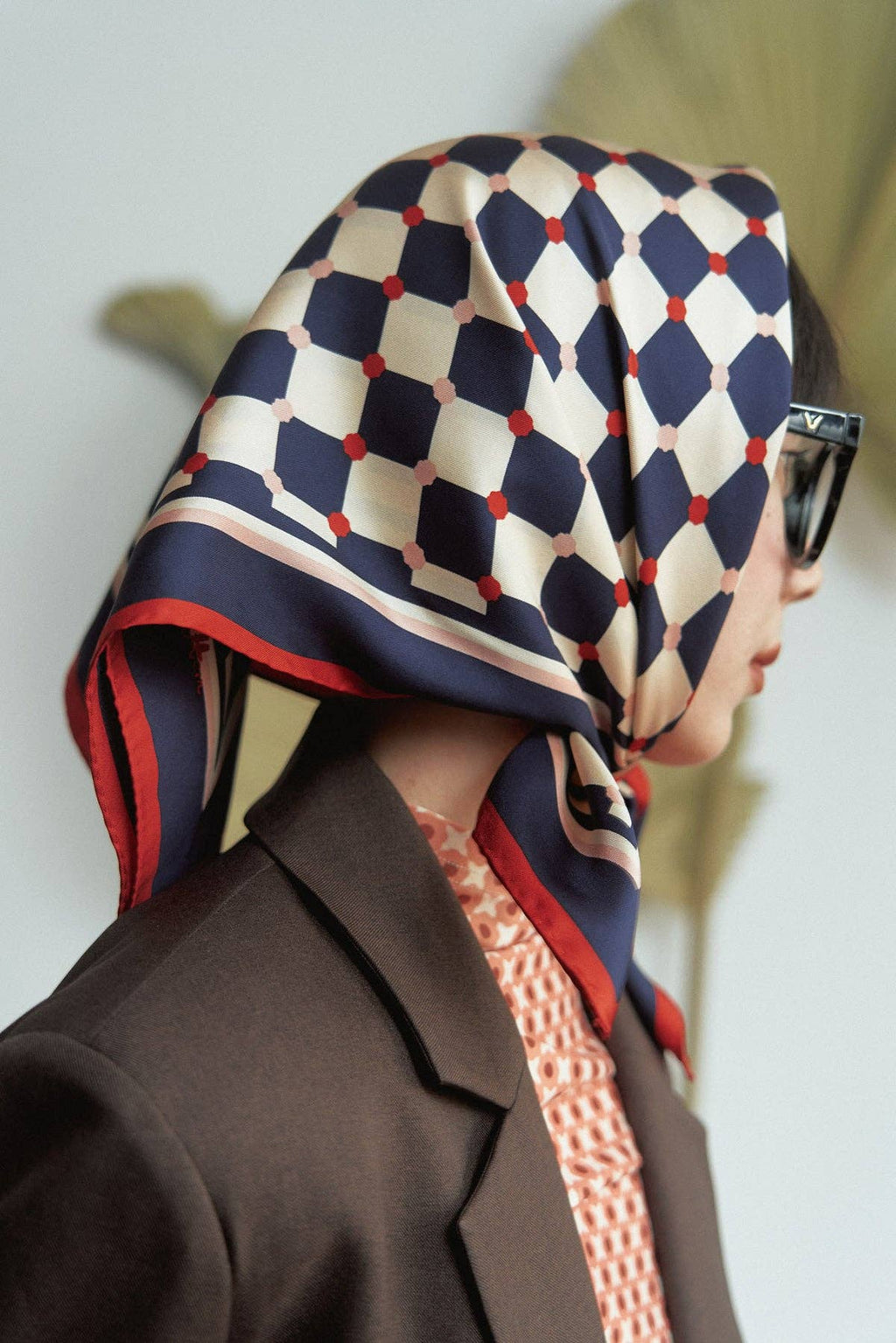 "Checkerboard" Silk Bandana - Addie Rose Austin
