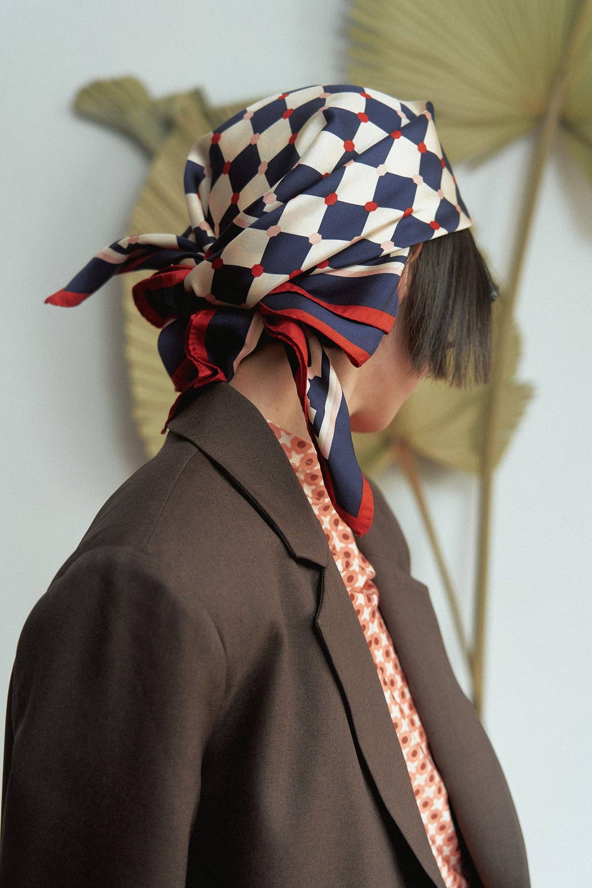 "Checkerboard" Silk Bandana - Addie Rose Austin