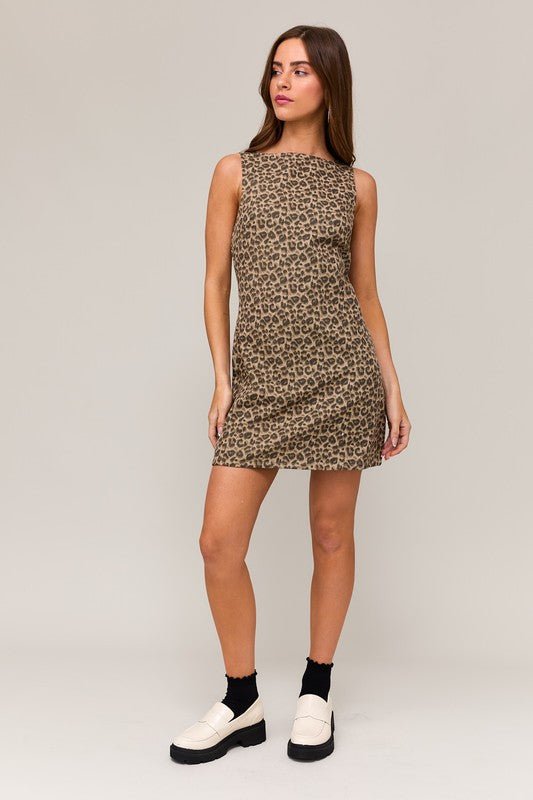 Cheetah Dress - Addie Rose Boutique - Austin
