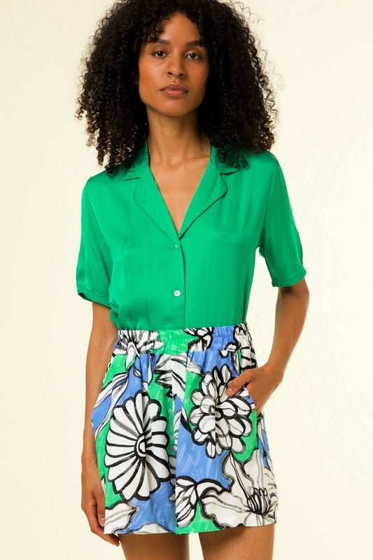 Chelly Button - down Top - Addie Rose Boutique - Austin