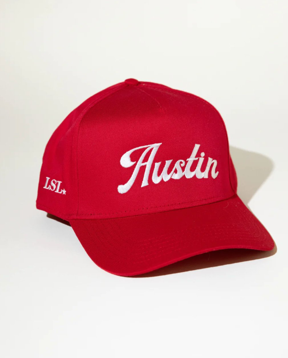 Cherry "Austin" Canvas Trucker Hat - Addie Rose Boutique - Austin