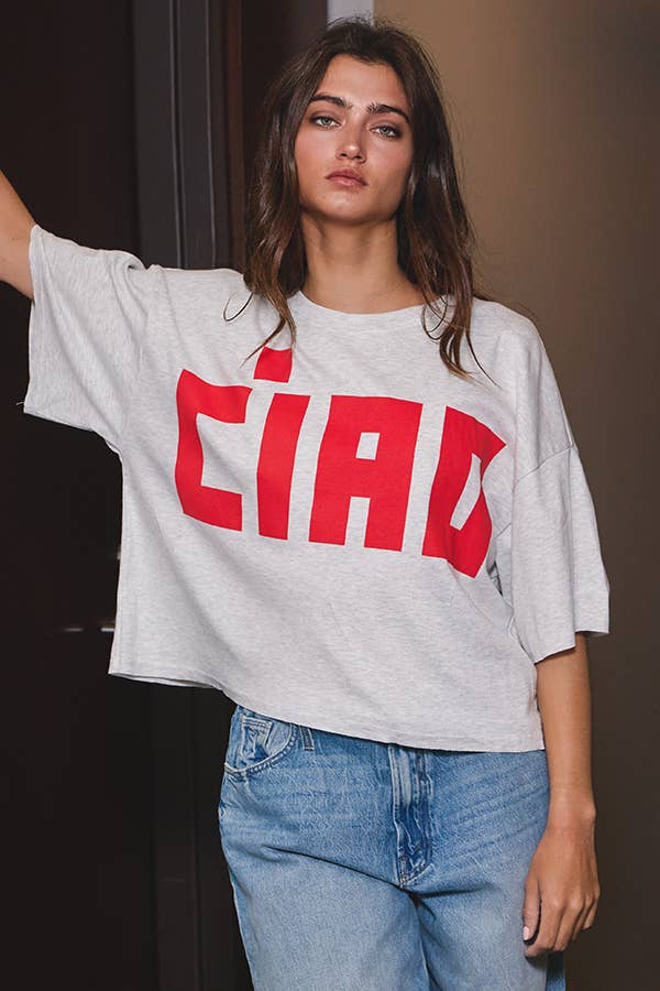 Ciao Oversized Tee - Addie Rose Boutique - Austin