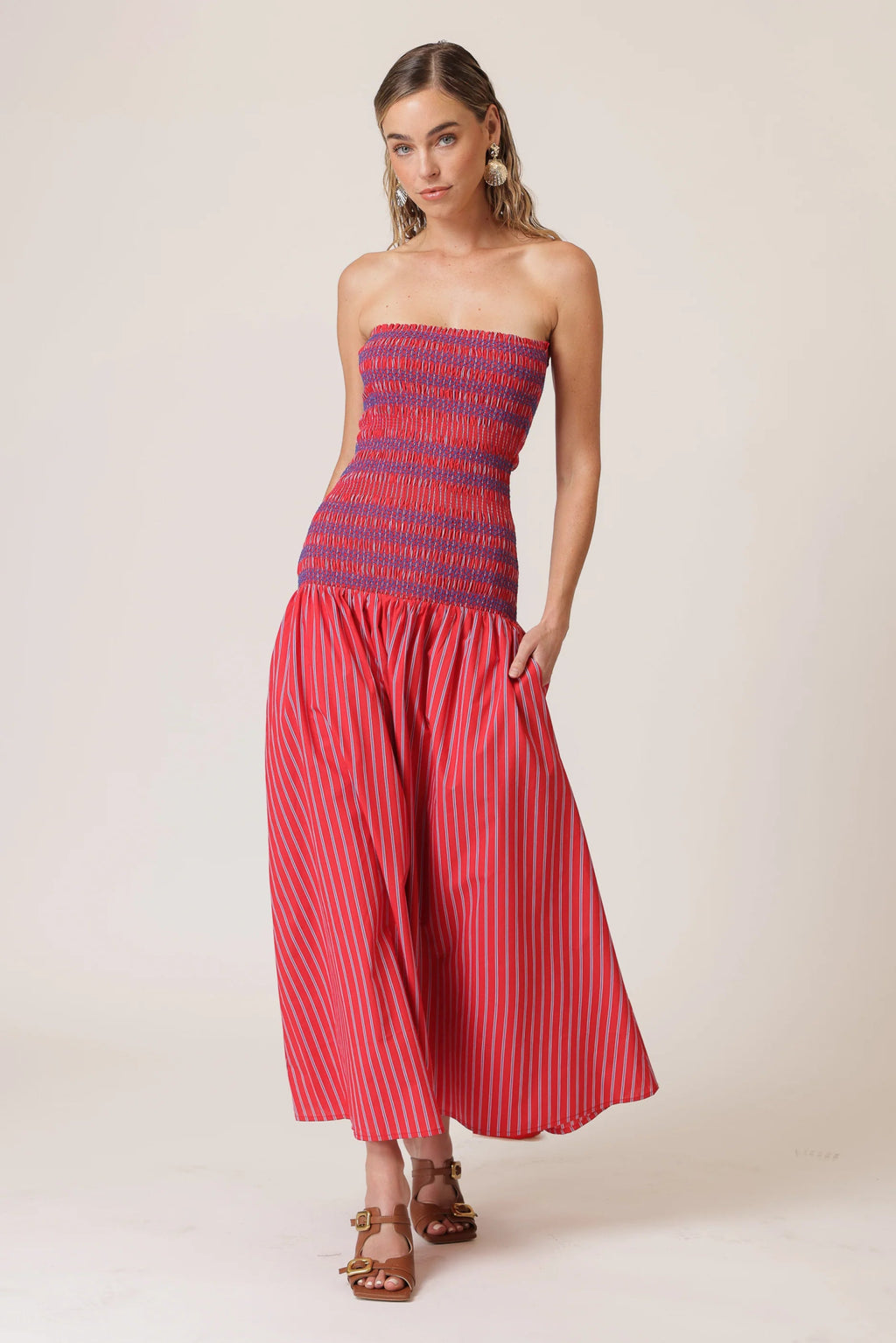 Claudine Smocked Dress - Addie Rose Boutique - Austin