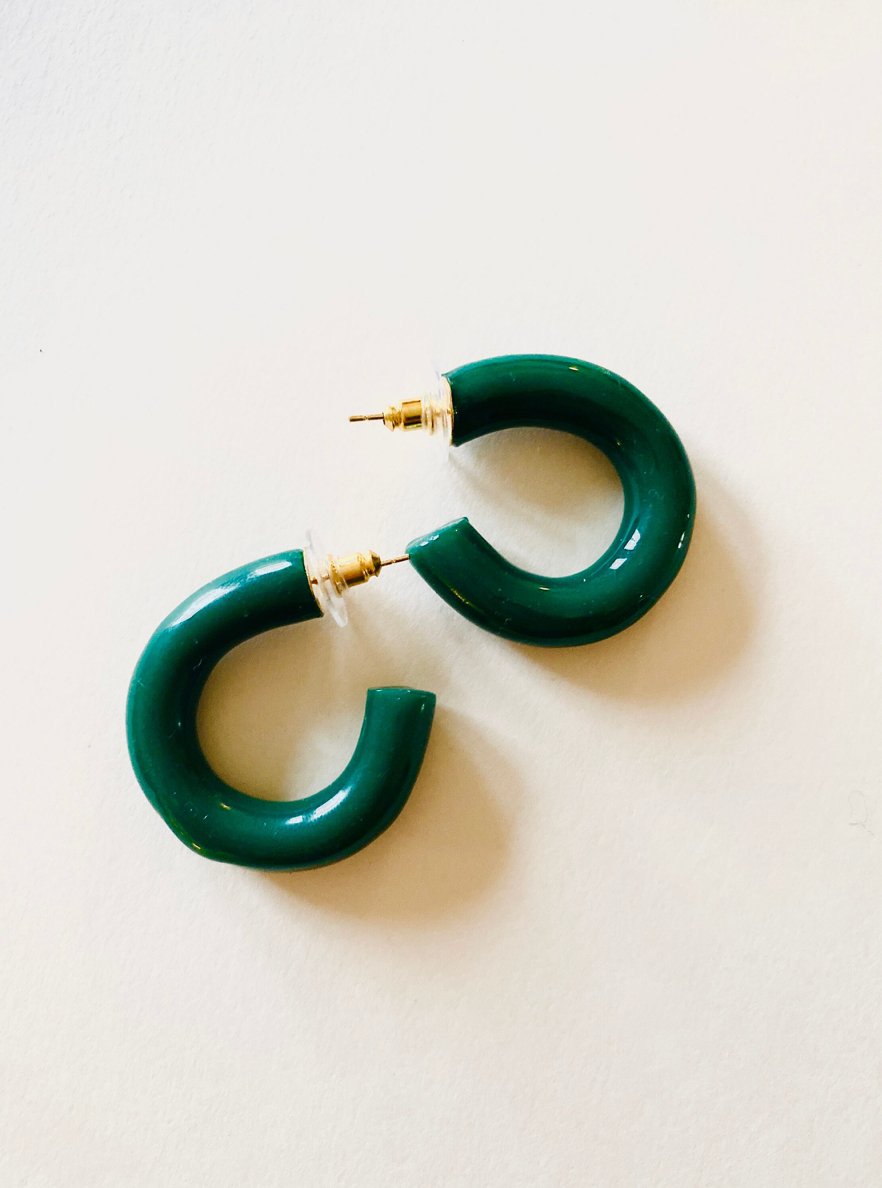 Clay & Resin Chunky Hoop Earrings - Addie Rose Boutique - Austin