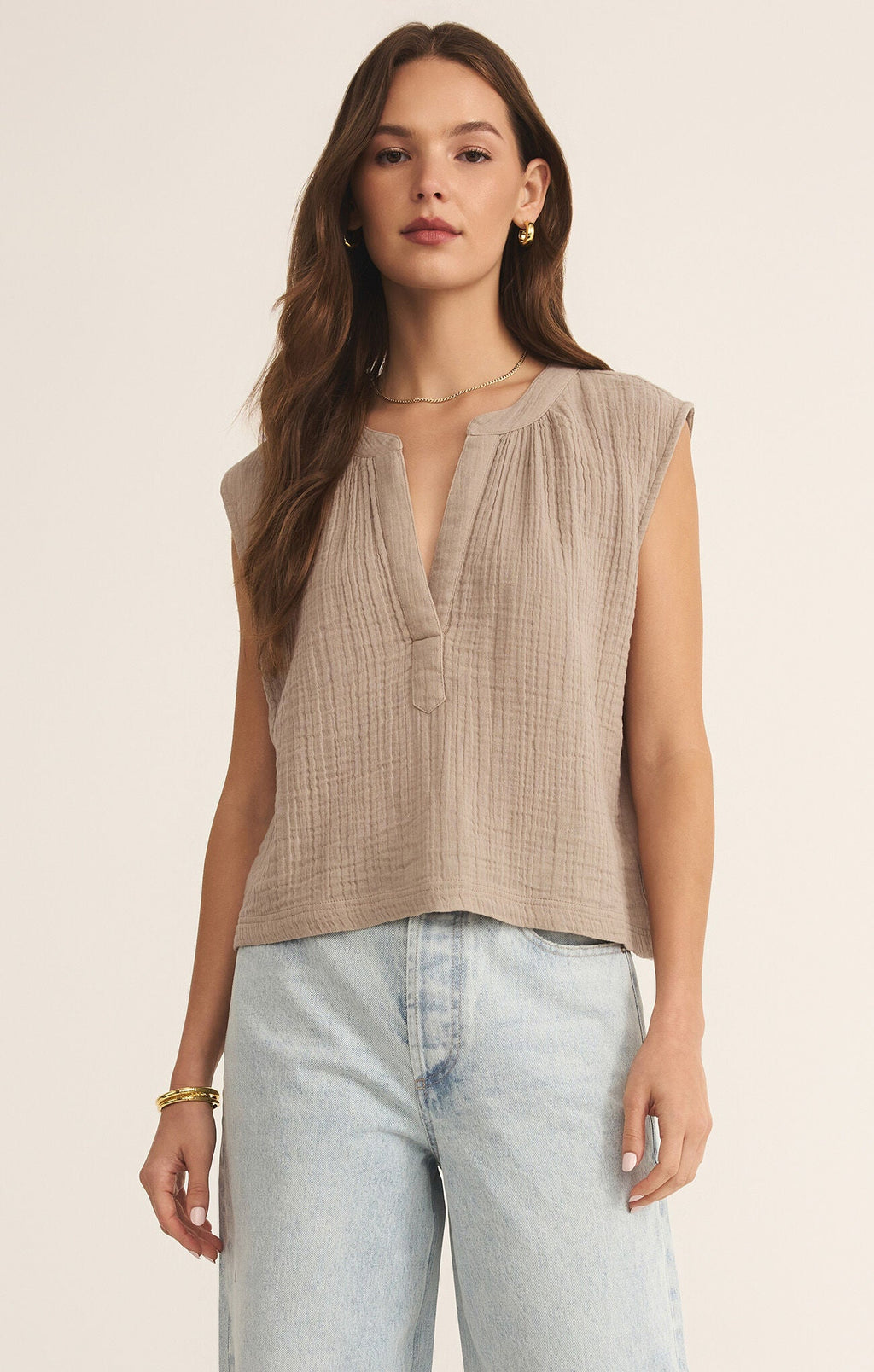 Cliffside V - Neck Top - Addie Rose Boutique - Austin