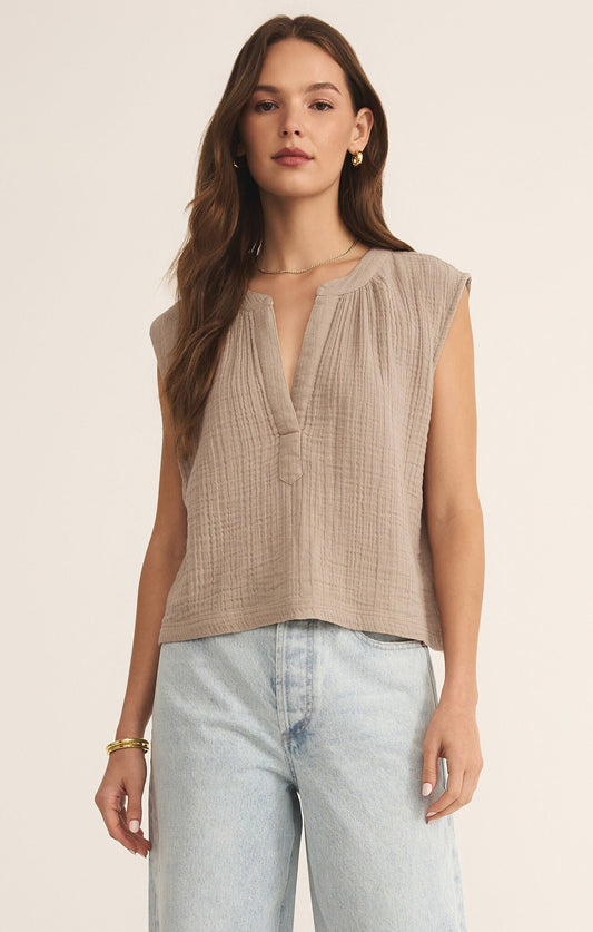Cliffside V - Neck Top - Addie Rose Boutique - Austin