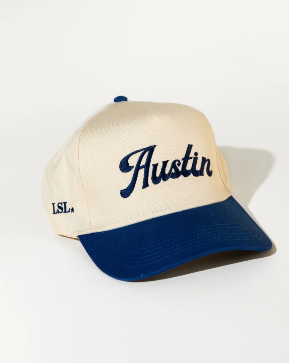 Cobalt "Austin" Canvas Trucker Hat - Addie Rose Boutique - Austin