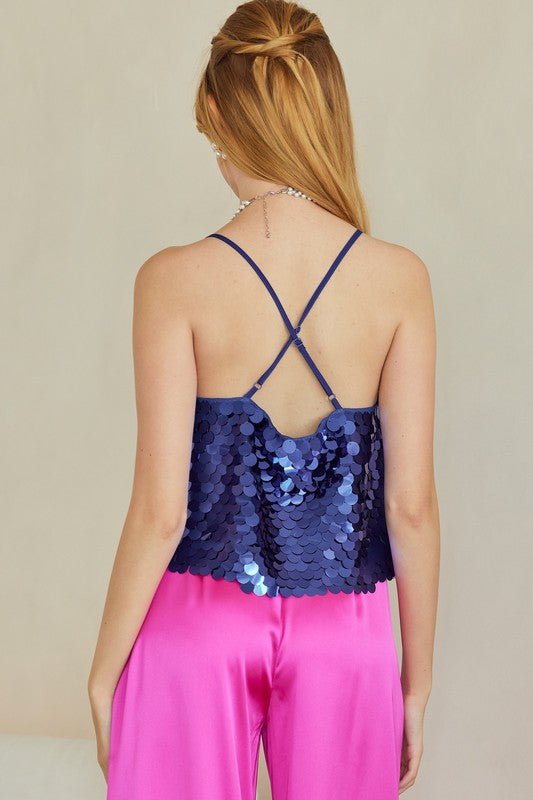 Cobalt Blue Mermaid Top - Addie Rose Boutique - Austin