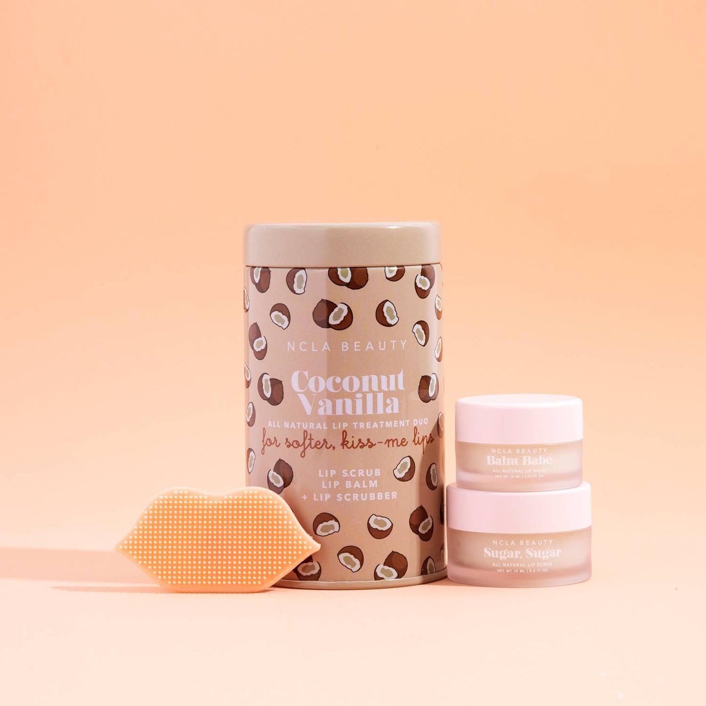 Coconut Vanilla Lip care set + Lip Scrubber - Addie Rose Boutique - Austin