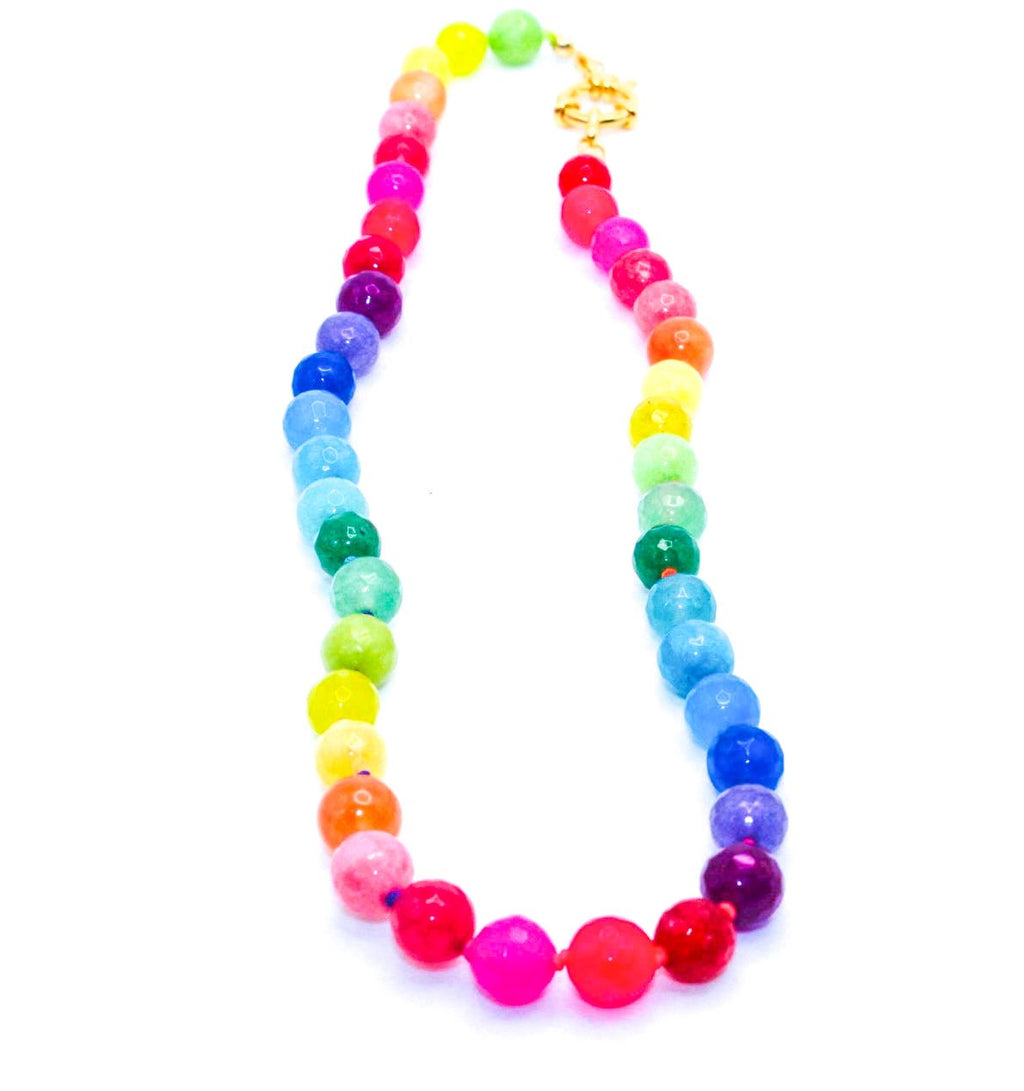 Colorful Gemstone Necklace - Addie Rose Boutique - Austin