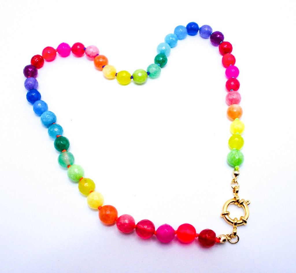 Colorful Gemstone Necklace - Addie Rose Boutique - Austin