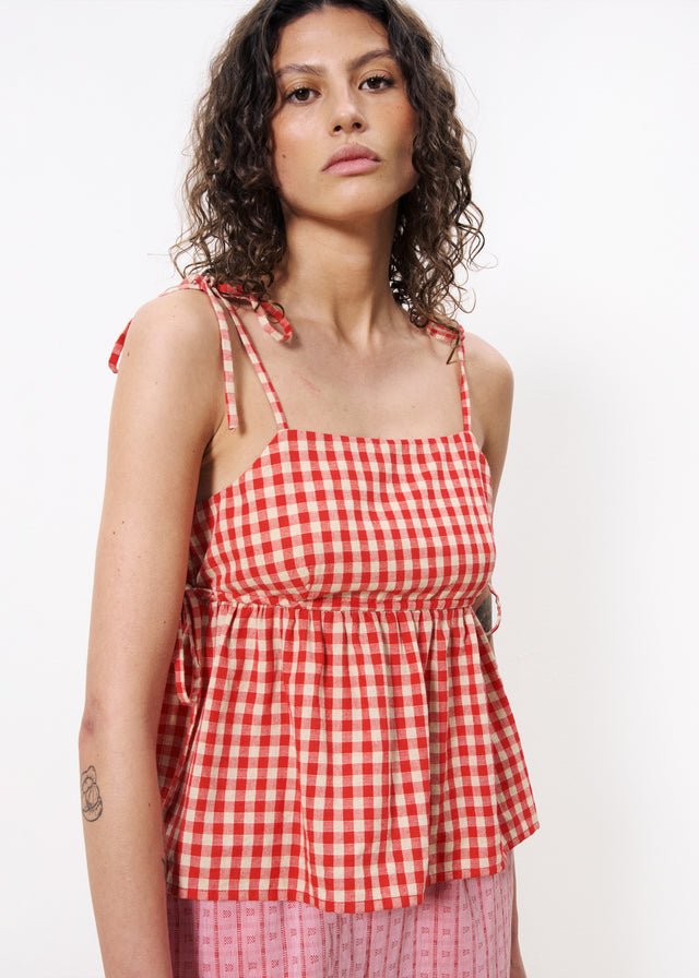 Cory Gingham Top - Addie Rose Boutique - Austin