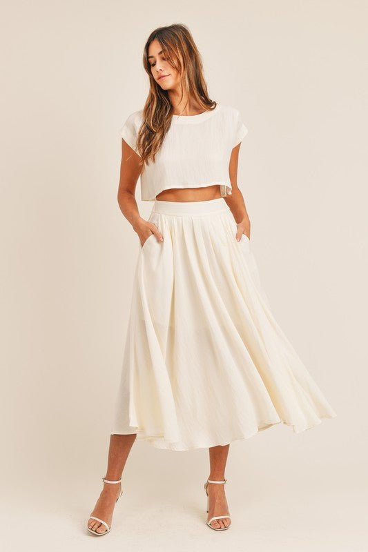 Cream Two Piece Set - Addie Rose Boutique - Austin