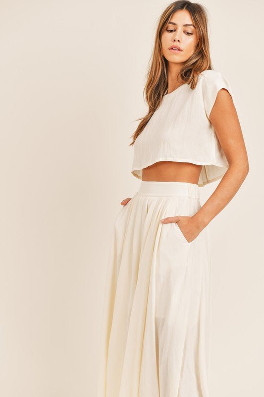 Cream Two Piece Set - Addie Rose Boutique - Austin