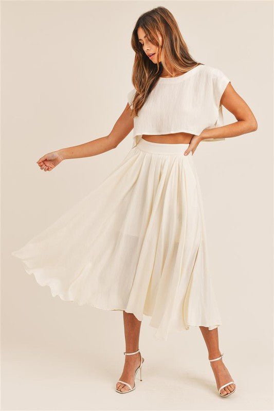 Cream Two Piece Set - Addie Rose Boutique - Austin