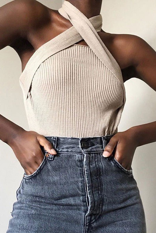 Cross Knit Top - Addie Rose Boutique - Austin