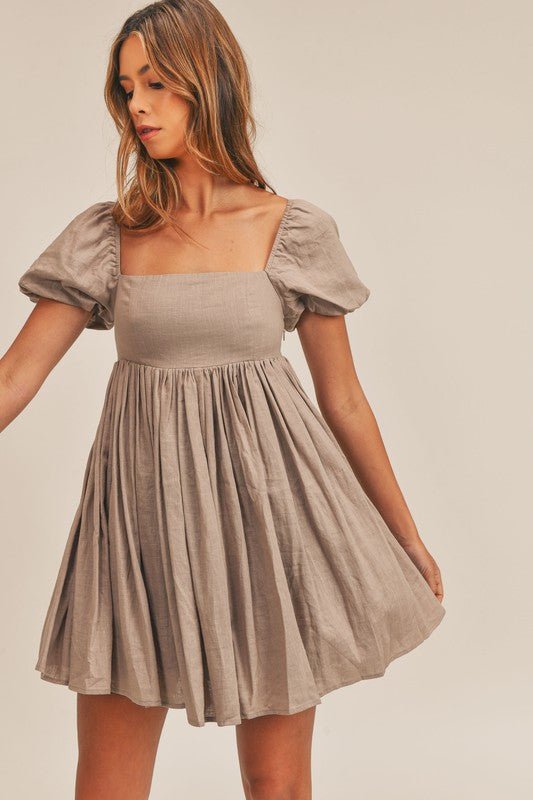 Daisy Linen Babydoll Dress - Addie Rose Boutique - Austin