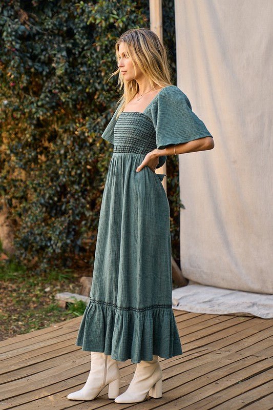 Dani Tie Back Dress - Addie Rose Boutique - Austin