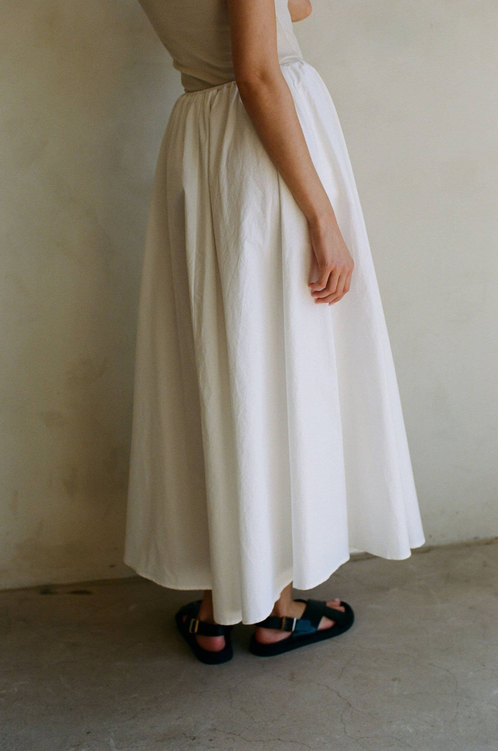 Dani Woven 100% Cotton Midi Skirt - Addie Rose Boutique - Austin