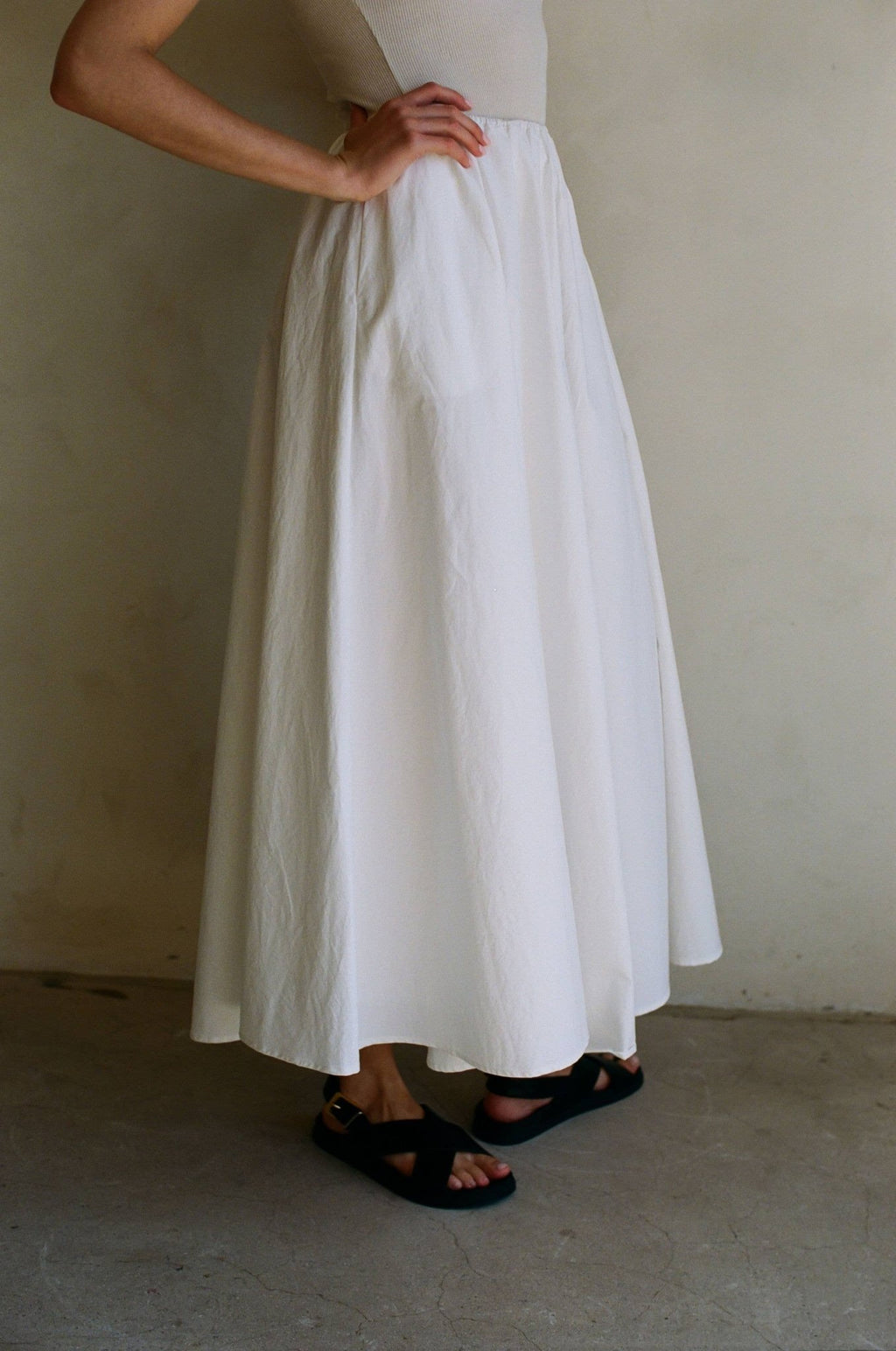 Dani Woven 100% Cotton Midi Skirt - Addie Rose Boutique - Austin