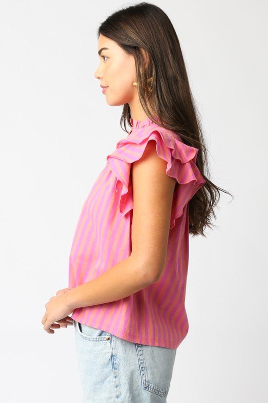 Davis Stripe Shirt - Addie Rose Boutique - Austin