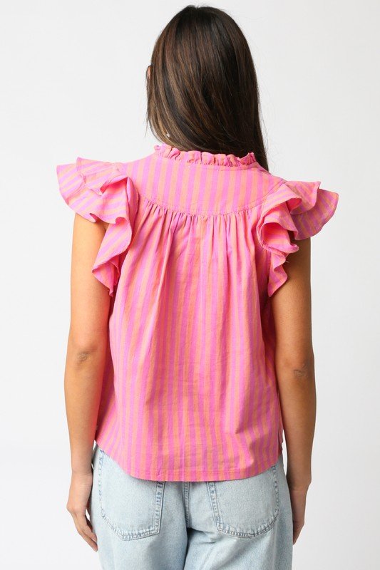 Davis Stripe Shirt - Addie Rose Boutique - Austin