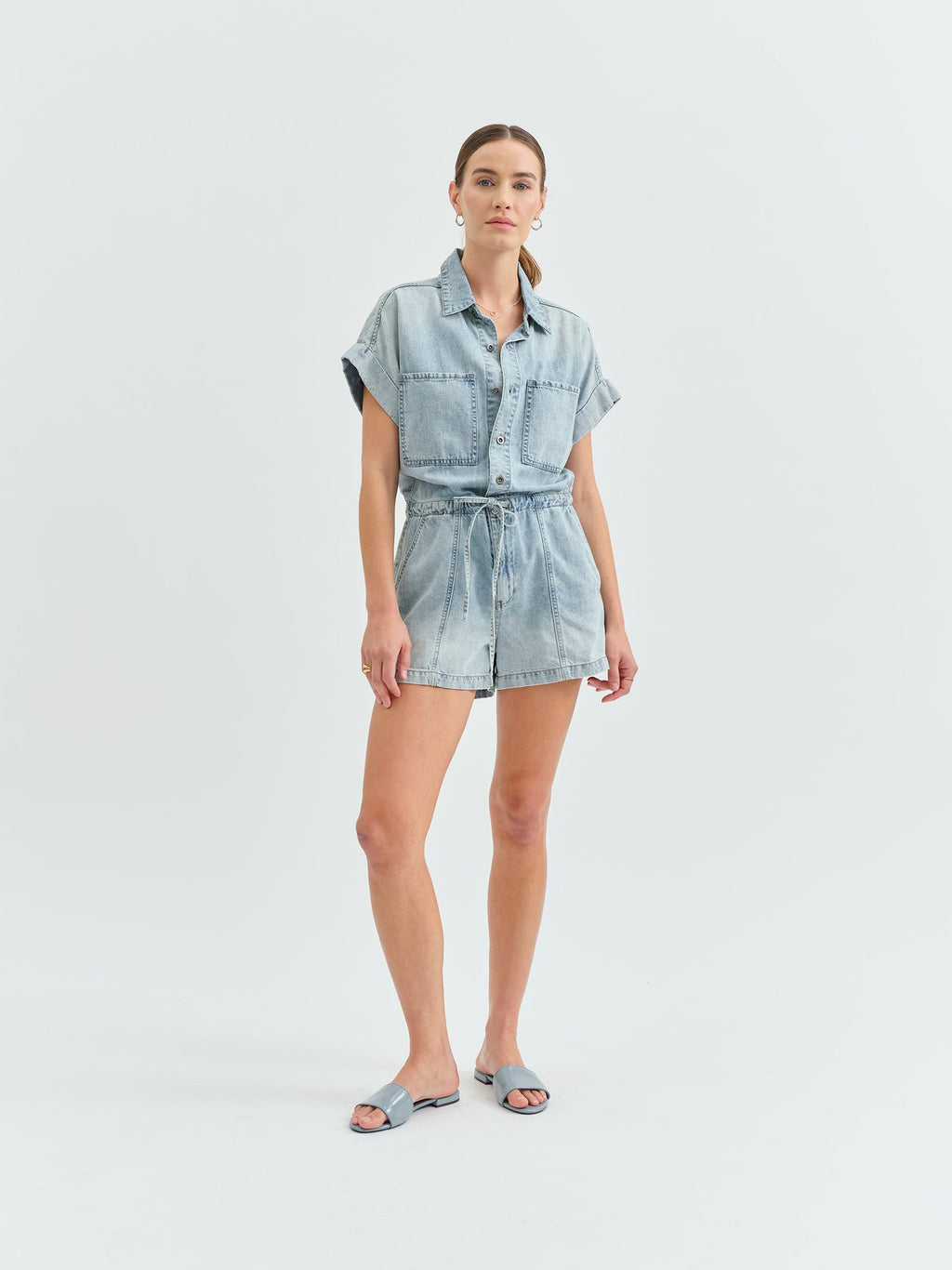 Daze Denim Romper - Addie Rose Boutique - Austin