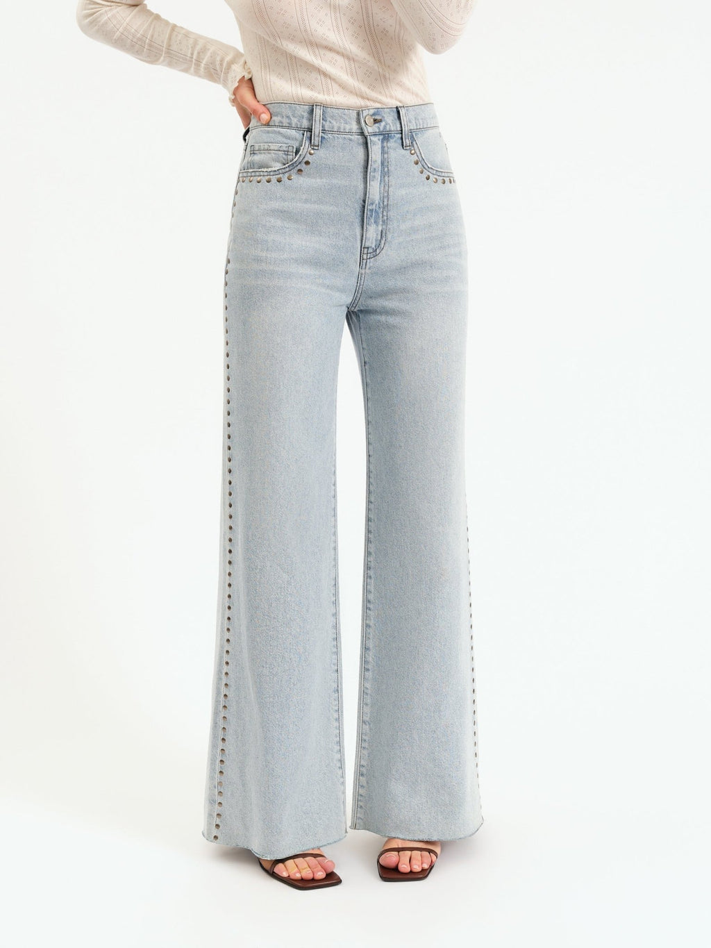 Daze - Far Out Stud High Rise Wide Leg - Addie Rose Austin