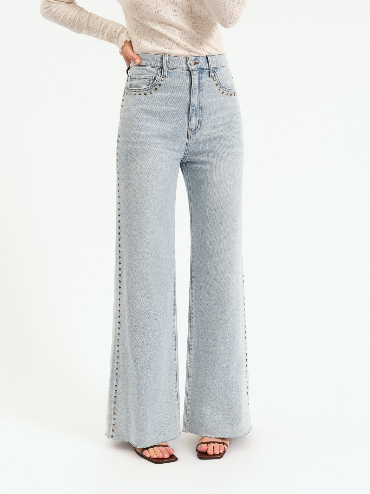 Daze - Far Out Stud High Rise Wide Leg - Addie Rose Austin