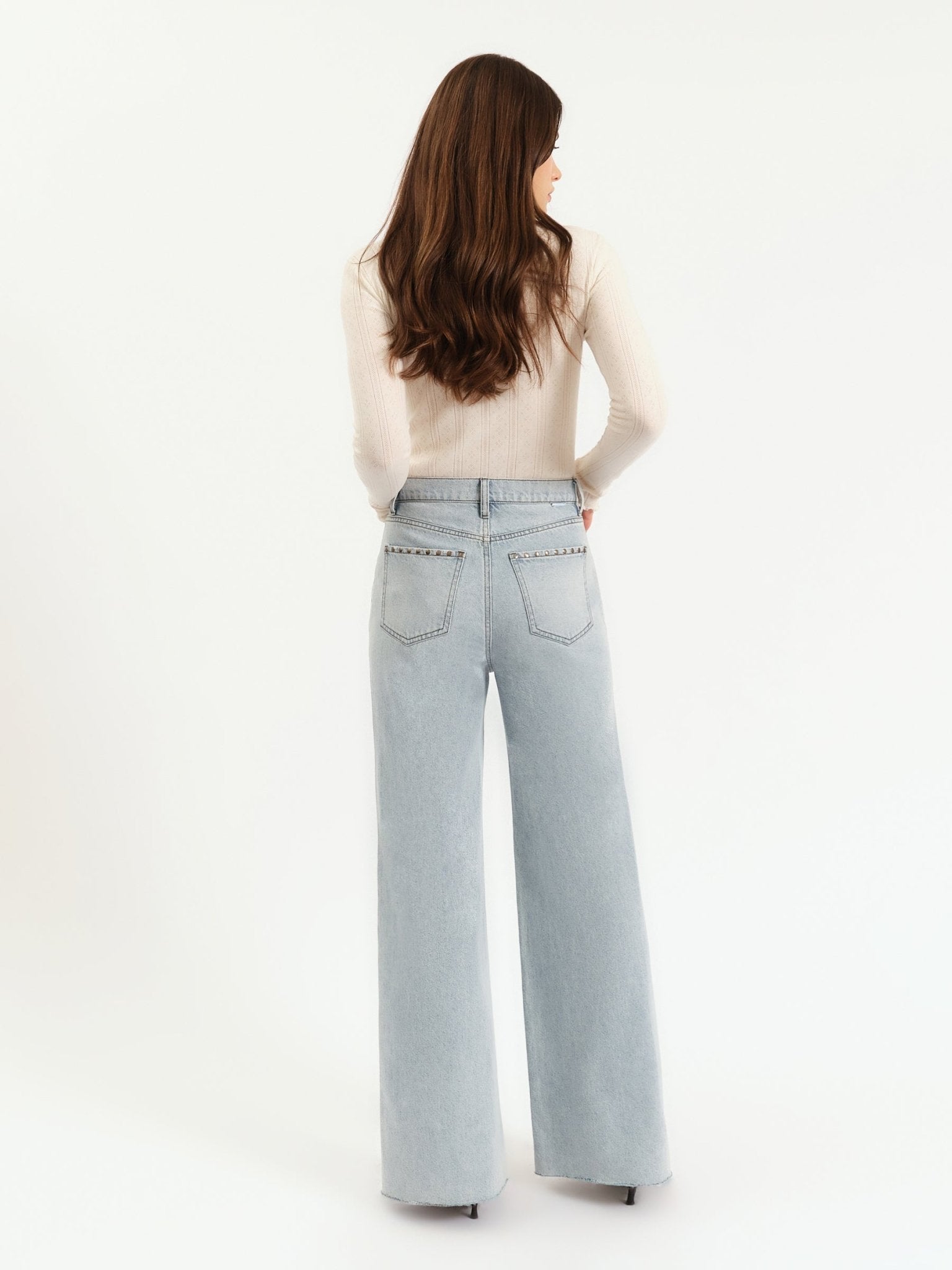 Daze - Far Out Stud High Rise Wide Leg - Addie Rose Austin