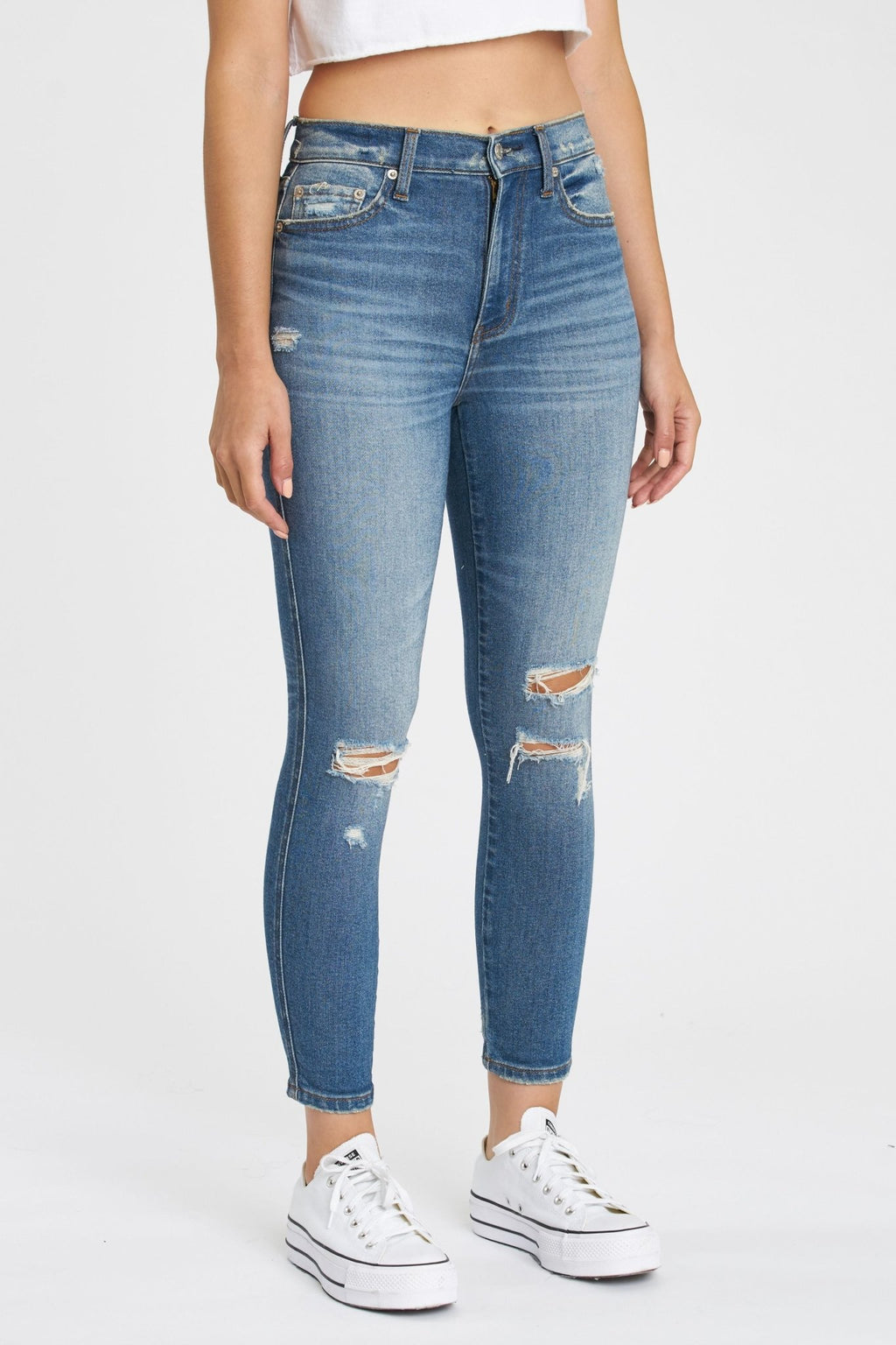 Daze Skinny Vintage Jeans - Denim - Addie Rose Boutique - Austin