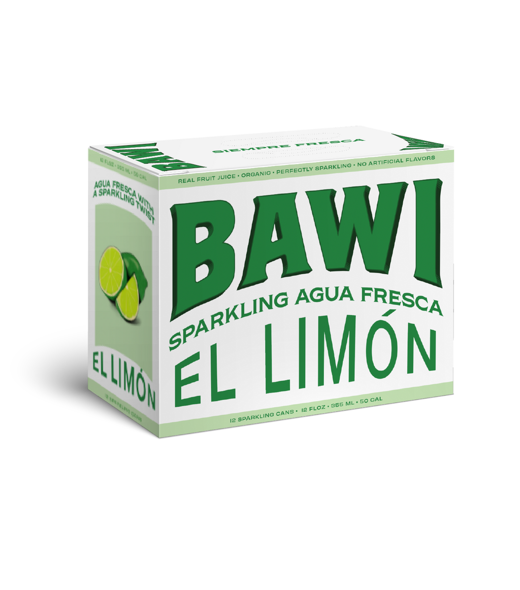 Bawi Agua Fresca - El Limón Sparkling Agua Fresca - 12pk