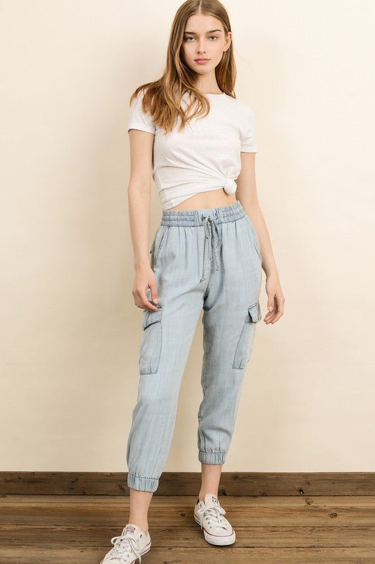 Denim Jogger - Addie Rose Boutique - Austin