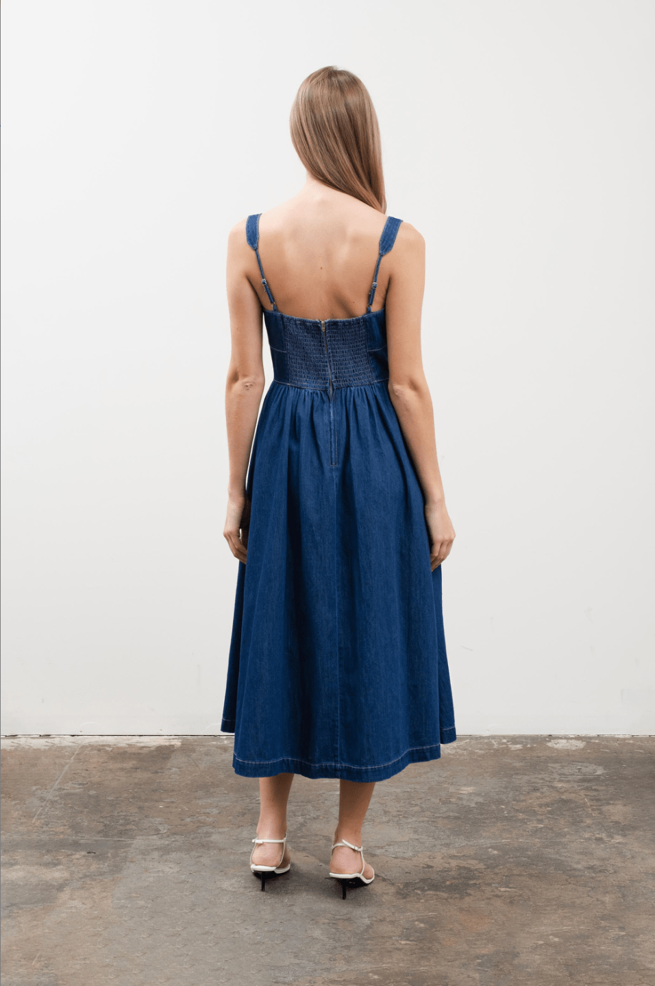 Denim Midi - Addie Rose Boutique - Austin