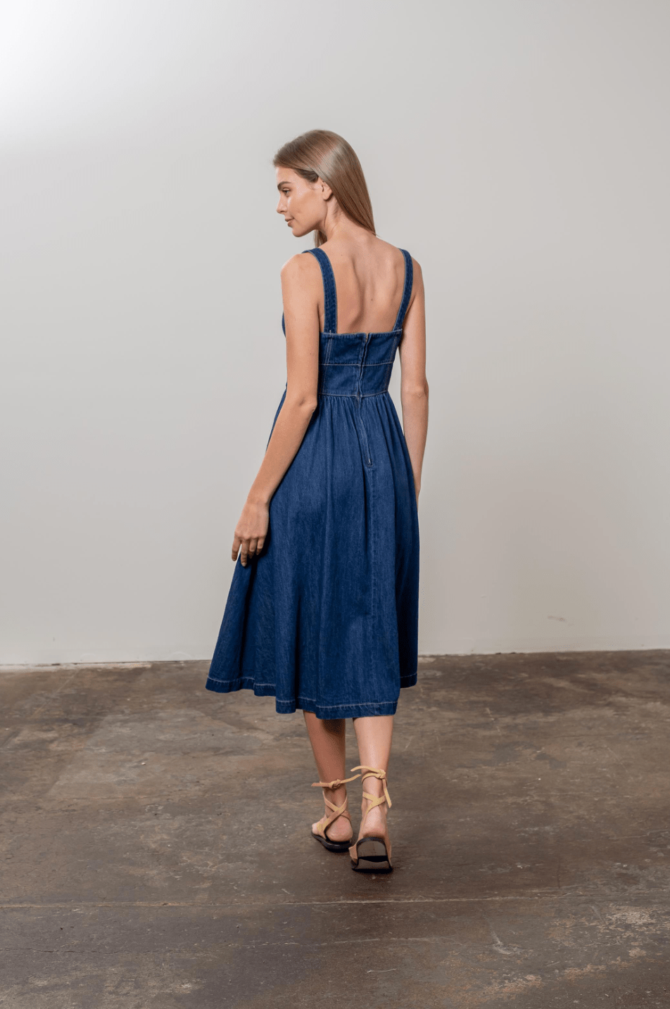Denim Midi - Addie Rose Boutique - Austin