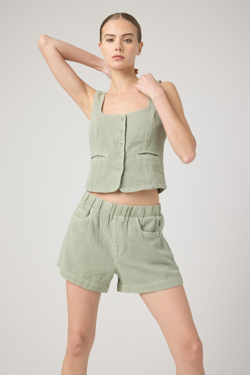 Desert Sage Vest - Addie Rose Boutique - Austin