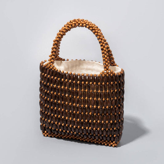 Dipped Shop - Wooden Bead Woven Handbags DPFB0606 - Addie Rose Boutique - Austin